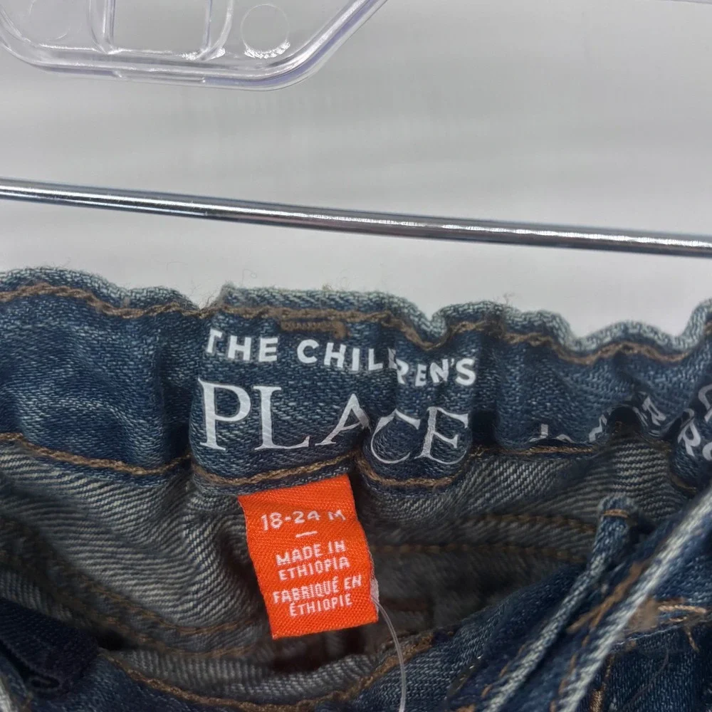 The Children's Place Boys Jeans 18-24 Months Blue Denim Adjustable Waist‎